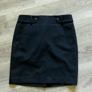 NWOT Banana Republic Black Wool skirt size 8